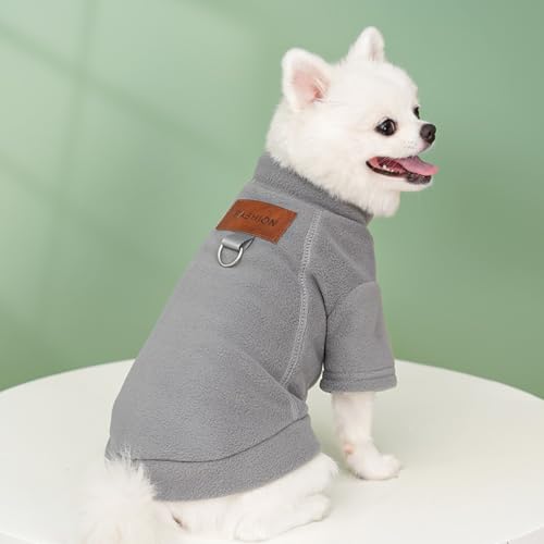 Sinirttou Hundepullover für kleine Hunde, Hundepullover, warme Baumwollmäntel mit weicher Textur für Welpen, mittelgroße Hunde und Katzen (M)