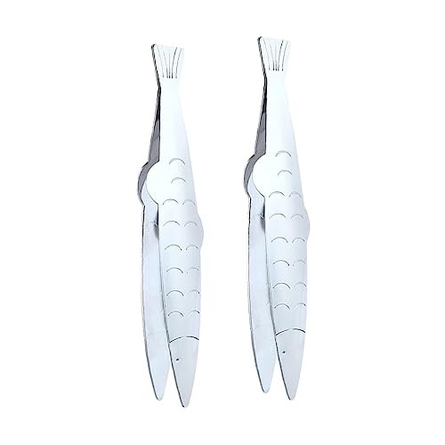 Ciieeo Fishbone Tweezers Stainless Steel Kitchen Clips Multi-Functional Hair Removal Tools Portable Cooking Utensils 2pcs Set Suitable for Home and Professional Use
