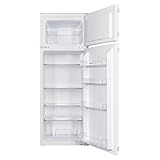 Amica Einbau-Kühlschrank mit Gefrierfach oben, Doppeltür, 145 cm Nische, Schlepptür-Technik, elektronische Steuerung, Inverter-Motor, LED-Beleuchtung