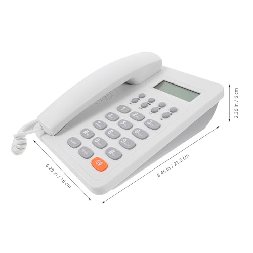 Teléfono de escritorio MAGICLULU con cable blanco para oficina miniatura 2
