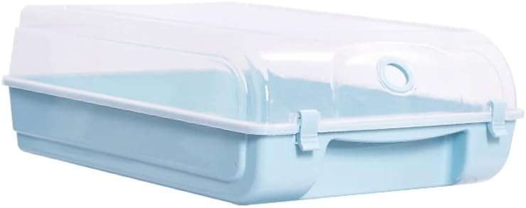 4パックのプラスチックブーツシューズボックス収納ボックス (Color : Blue)