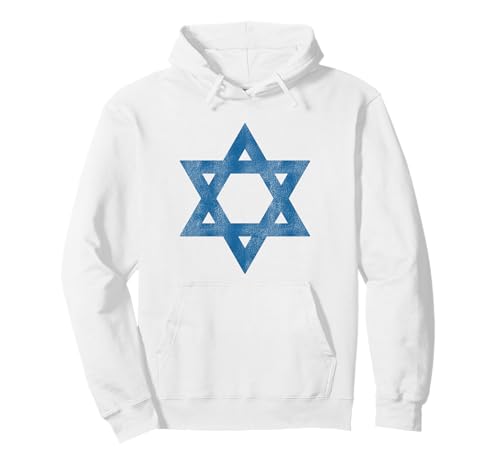 Retro Israel Flag Jewish Star of David Israeli Souvenir Pullover Hoodie