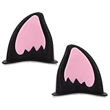 lurrose バイク 自転車用ヘルメットアクセサリー キツネ耳デコレーション PP素材 耐久性ある普遍的装飾 スポーツアウトドア向け 1ペア