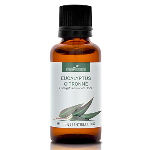 EUCALYPTUS CITRONNÉ BIO - 30mL - Huile Essentielle de Qualité Premium - 100% Pure, Naturelle, Intégrale et Chémotypée