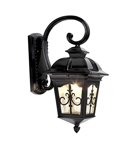 Lumière murale pour sécuriser un extérieur sombre avec cette lanterne rétro en verre