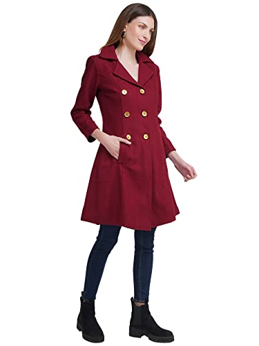 Image of AOL Women's Double Breasted Knee Length Coat