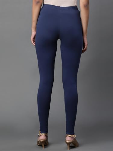 Image of Aurelia Cotton Skinny Lycra Strechable Pants for Women | Ankle Length Leggings for Women | Cotton Leggings for Women | Lycra Leggings for Women | Leggings for Women