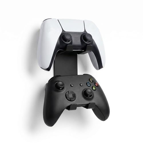 KAIXUANMAN コントローラー スタンド マグネット 壁掛け 金属 おしゃれ ゲームコントローラー収納ラック switch 2 プロコン スタンド 省スペース コンパクト 安定性2台同時収納 ブラック