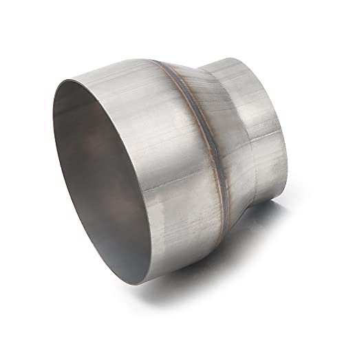 Image of A-KARCK Exhaust Adapter Connector 3.5 inch OD to 5 inch OD, Exhaust Pipe Reducer 4 inch Overall Length 304 Stainless Steel
