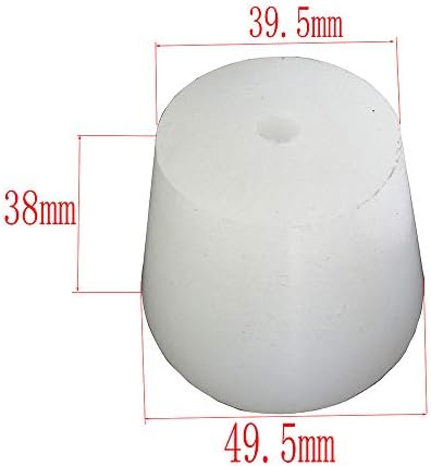 3# -11# Silicone Plug with Hole for Airlock Valve Bubbler Brew Wine Food Grade Silicone Rubber Stopper (10#)