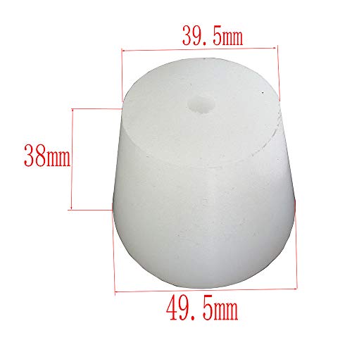 3# -11# Silicone Plug with Hole for Airlock Valve Bubbler Brew Wine Food Grade Silicone Rubber Stopper (10#)