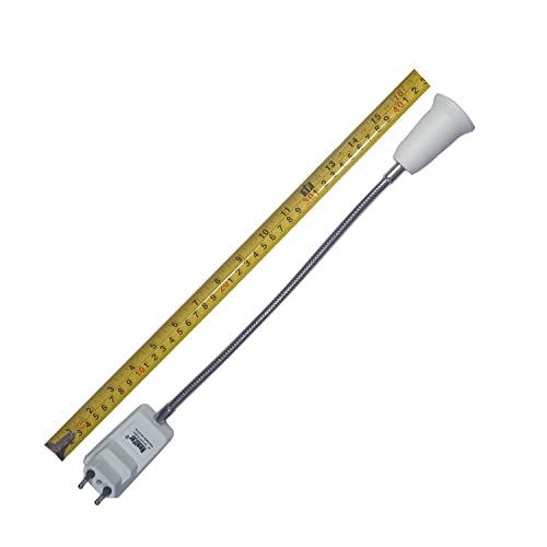 Haste Flexível Soquete Lâmpada E27 Adaptador Tomada 40 Cm