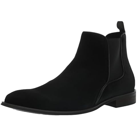 Steve Madden Men's Fayne Chelsea Boot in Black Velvet Cover