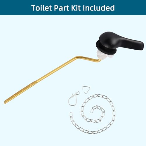 Hygie Rinse Metal Toilet Handle Replacement Kit Universal Side Mount Fit, Toilet Lever Compatible with American Standard/Glacier Bay/Gerber, Toilet Flush Handle with Flapper Chain, Oil Rubbed Bronze - Thumbnail 5