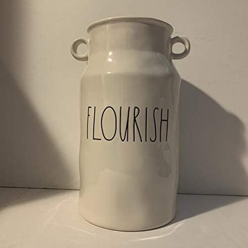 Rae Dunn FLOURISH Large Ceramic Vase - 9.5" x 6"