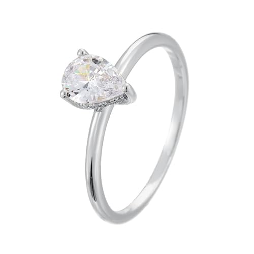 Moissanite Anillo Eternity, alianzas de oro blanco, gotitas de platino Pt950, talla 53 (16,9)