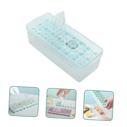 Molde reutilizable para cubos de hielo con tapa y contenedor miniatura 3