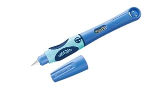 Pelikan griffix Füller Rechtshänder Bluesea – ergonomischer Schreiblernfüller für Kinder, Schulfüller mit Edelstahlfeder & Patrone