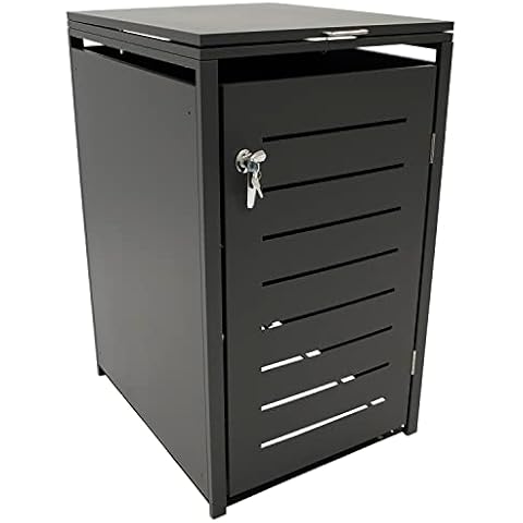 Mülltonnenbox Mülltonnenhaus KÖLN für Tonnen 120 und 240 Liter, Stahl verzinkt Cover