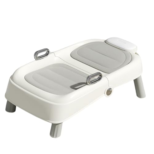Bxzzuisシャンプーチェア 洗髪椅子 折りたたみ式 シャンプー洗髪器 幼児用洗髪椅子 妊婦シャンプー椅子 ペダル付き 洗面器付き 安全で快適 省スペース 介護者用/妊娠/入院/高齢者/子供 ベビー用品 家庭用 (グレー,椅子)
