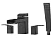 Pfister RT6-4DFB Kenzo 2-Handle Waterfall Roman Tub Trim with Handheld Shower in Matte Black