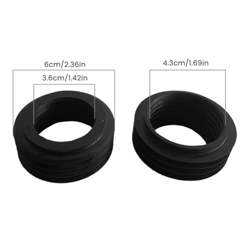 2PCS Toilet Drain Seal Flush Pipe Connector Rubber Sleeve Seal for