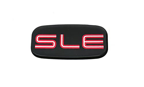 Image of 2Pcs SLE Cab Emblems 3D Badge Logo Roof Pillar Replacement for 99-07 Silverado Tahoe Suburban 15036134 Pickup Truck SUV (Black Red)