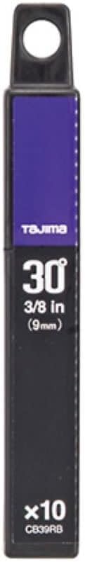 Tajima Utility Knives & Blades - 3/8" 30-Degree Acute Angle Razar Black Box Cutter Blades with Premium Tempered Steel & Ultra-Sharp Edge - 10-Pack - CB39RBH