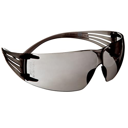 3M SecureFit 200 Verres de protection des yeux, cadre gris et lentille grise, anti-brouillard, 1 Paire - SF202AF