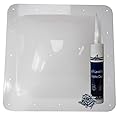 classAcustoms PREMIUM Heavy Duty RV camper trailer SKYLIGHT - 18 x 18 OD / 14 x 14 ID WHITE | Polycarbonate | Milky White Color | Caulk & Screws Included | W-CS