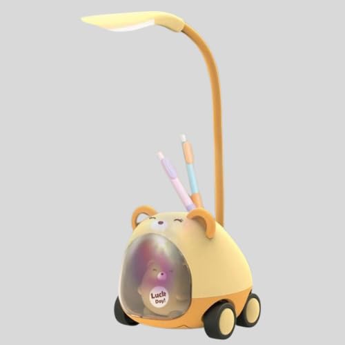Gopikrishna Onewishdesk Car Design Table Lamp, Dimmable LED Light with Pencil Sharpener, Study Reading Lamp for Kids-image-37