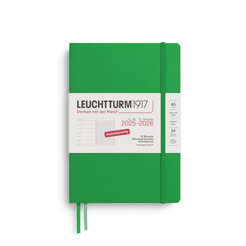 LEUCHTTURM1917 EB[N[J_[&m[gM (A5) 2026N 18 2025N7~2026N12 n[hJo[ XvO[t hCc 372618