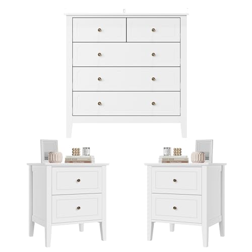 Commode 5 tiroirs et 2 tables de chevet pour libérer l'espace chambre - 2