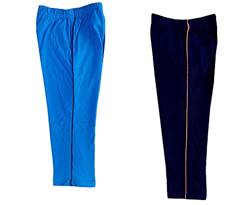 Image of indi weaves Girls Cotton Solid Capri 3 /4th Leggings (Pack of 2)