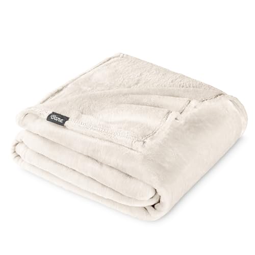 Bare Home Fleece Blanket Full/Queen Microplush Vanilla