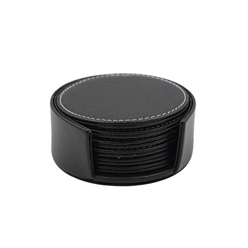 Porta-copos YARNOW 6 peças de couro PU para bar e bebidas de cerveja com suporte para almofadas de c