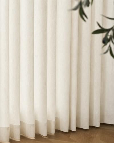 Image of Graywind Motorized Curtains with Track, Light Filtering Smart Curtains, Hardwired Curtains Compatible with Alexa Google Home Remote Control for Large Windows, Custom Drapes Up to 220 inch, Breeze (White)