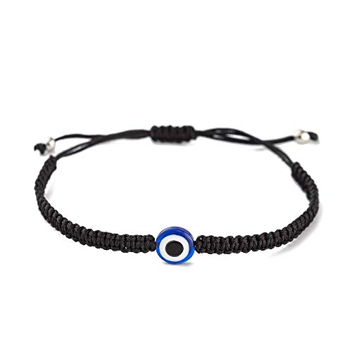 kelistom Handmade String Evil Eye Bracelet for Women Men Black Red Thread Adjustable Bracelets Minimalist Jewelry - Main Image