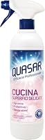 Quasar - Cucina Superfici Delicate, Piani a Induzione, Laminati, Marmi, Quarzi - Sgrassa, Protettivo, Senza Aloni - 680 ml