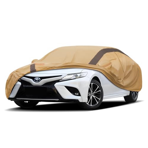 Image of Car Cover Waterproof All Weather Compatible with Toyota Camry Sedan Solara (1996-2024), Outdoor Anti-UV Sun Rain Protection Full Exterior Cover