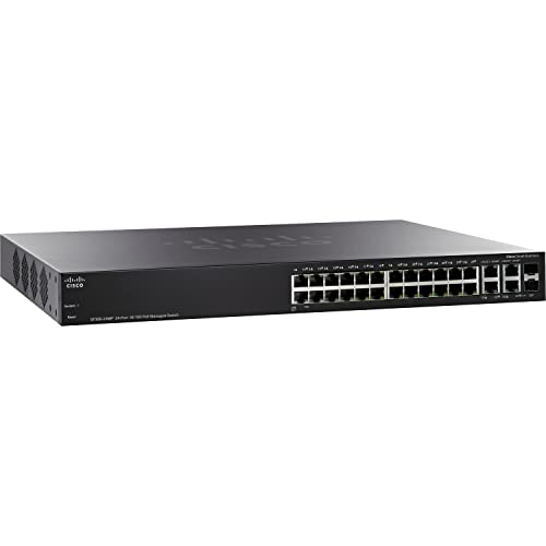 Cisco SF300-24MP-K9-NA 24-Port PoE+ Switch, 375W