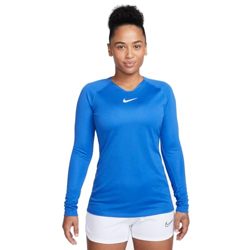 Nike Mujer Long Sleeve Top W Nk Df Park First Layer, Azul, Blanco, AV2610-463, S