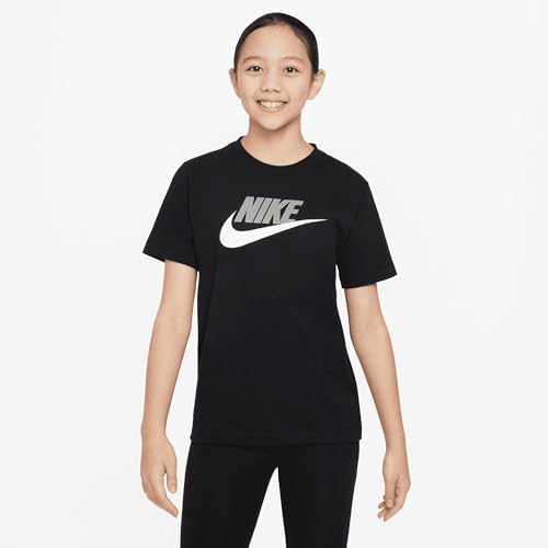 Nike Shirt K NSW Tee Futura Hbr, Black, FZ5178-010, L