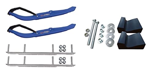 C&A Pro Blue MTX Snowmobile Skis w/ 9