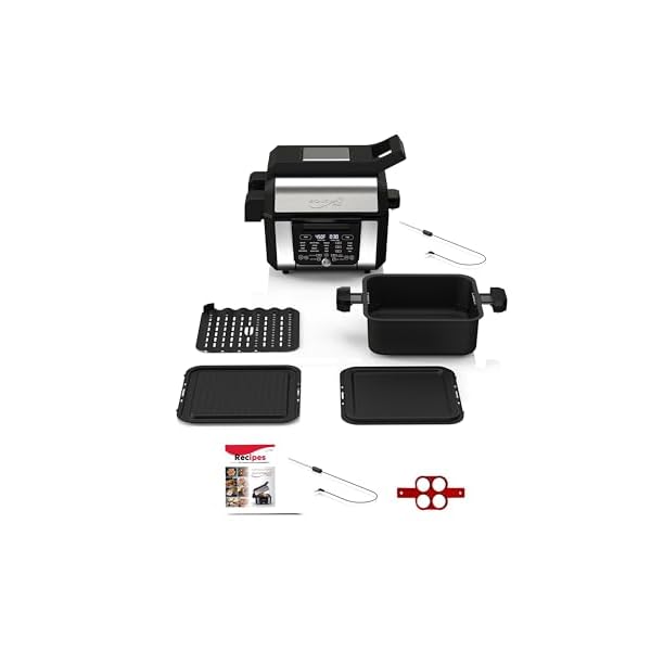   Foodgenie-Gourmax-Pro-One-Cooking-Device-All-in-One-Oven-Smokeless-Grill-Air-Fryer-Griddle-Cooker-More--16-Preset-Functions-Smart-Temperature-Control-Dual-Surface-Dishwasher-Safe-1500W