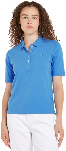 Tommy Hilfiger 1985 REG Pique Polo SS Kurzarm Poloshirts Damen, Blau (Blue Spell), XXS 1