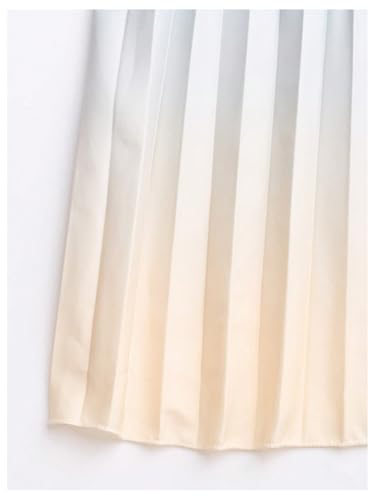 OYOANGLE Women's Ombre Pleated Long Skirts Elastic Waist Beach Vacation Flowy Boho Skirt4