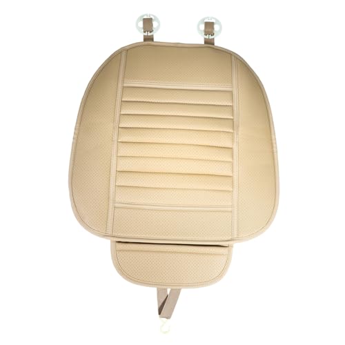 Housse de siège auto imperméable en PU beige pour éviter les taches de liquides
