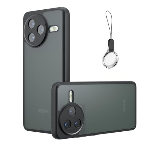 Xiaomi POCO F7 Pro ケース 【ストラップ1種付き】HILEGENER for シャオミ Poco F7 プロ スマホケース 半透明 黄ばみ防止 MIL規格 耐衝撃 薄型 軽量 シェル スリム ストラップホール付き ワイアレス充電対応 携帯