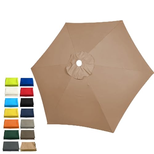 Cambia la cubierta de tu sombrilla de terraza con tela impermeable albaricoque